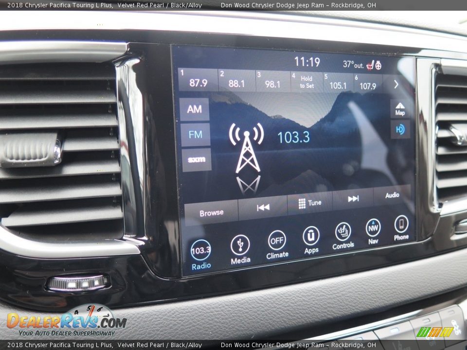 2018 Chrysler Pacifica Touring L Plus Velvet Red Pearl / Black/Alloy Photo #22