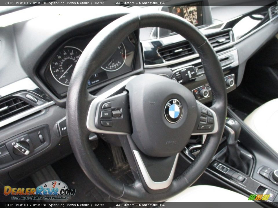 2016 BMW X1 xDrive28i Sparkling Brown Metallic / Oyster Photo #15