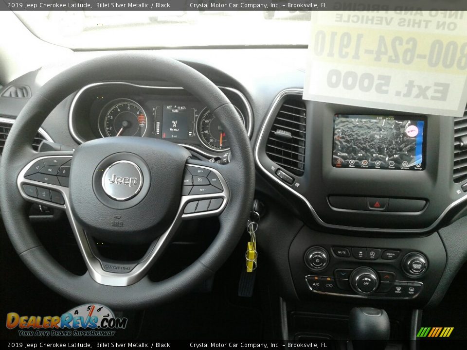 2019 Jeep Cherokee Latitude Billet Silver Metallic / Black Photo #13