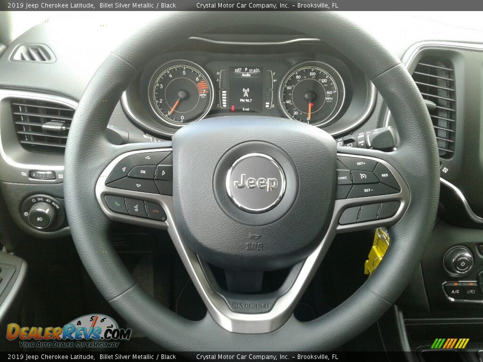 2019 Jeep Cherokee Latitude Billet Silver Metallic / Black Photo #14