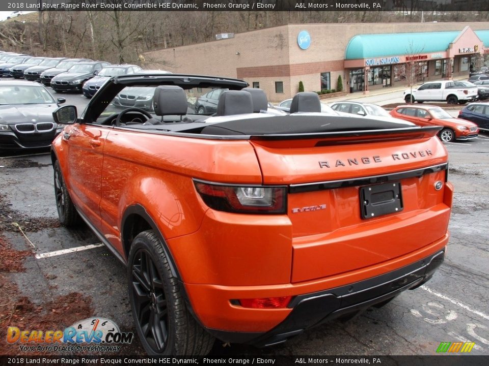 2018 Land Rover Range Rover Evoque Convertible HSE Dynamic Phoenix Orange / Ebony Photo #2
