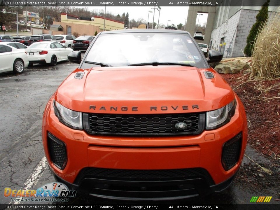 2018 Land Rover Range Rover Evoque Convertible HSE Dynamic Phoenix Orange / Ebony Photo #8