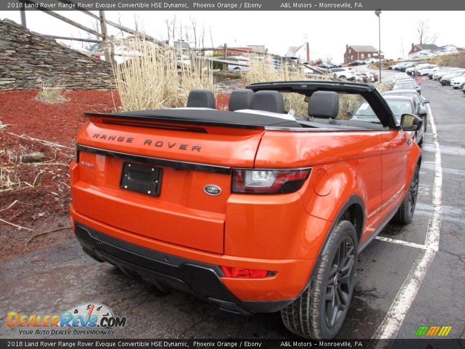 2018 Land Rover Range Rover Evoque Convertible HSE Dynamic Phoenix Orange / Ebony Photo #12