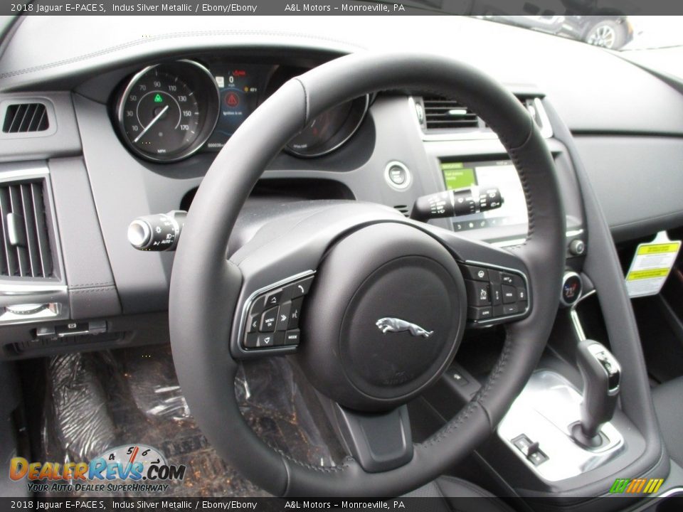 2018 Jaguar E-PACE S Indus Silver Metallic / Ebony/Ebony Photo #15