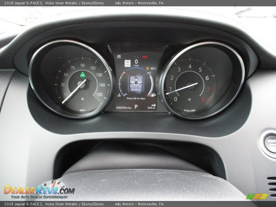 2018 Jaguar E-PACE S Indus Silver Metallic / Ebony/Ebony Photo #20