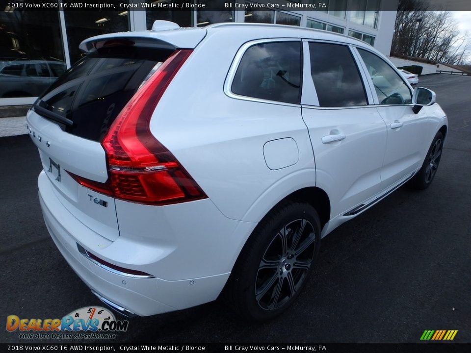 2018 Volvo XC60 T6 AWD Inscription Crystal White Metallic / Blonde Photo #2