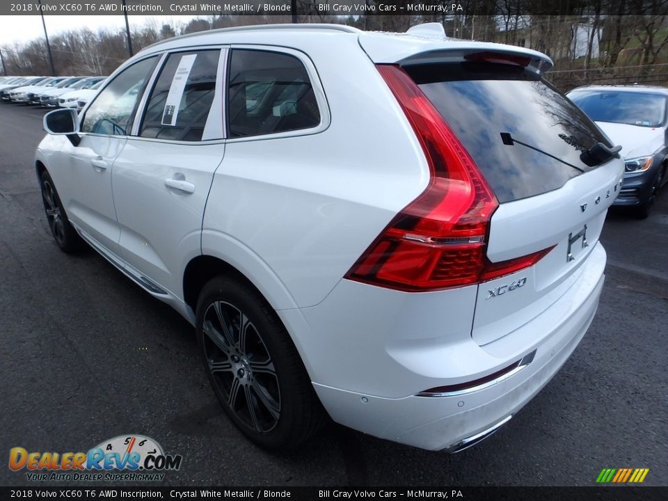 2018 Volvo XC60 T6 AWD Inscription Crystal White Metallic / Blonde Photo #4