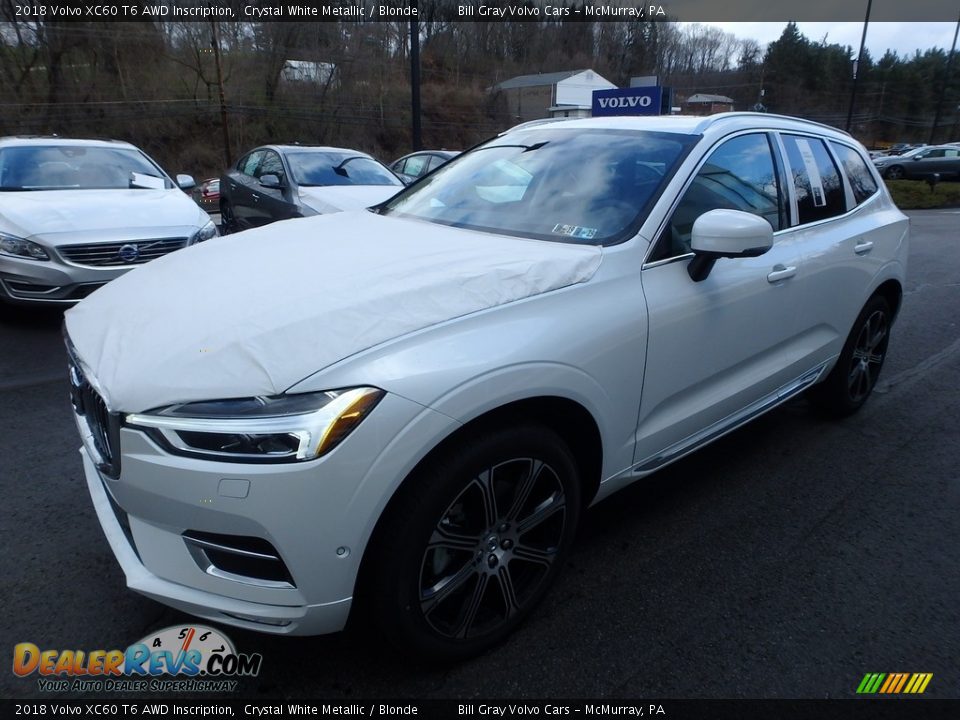 2018 Volvo XC60 T6 AWD Inscription Crystal White Metallic / Blonde Photo #5