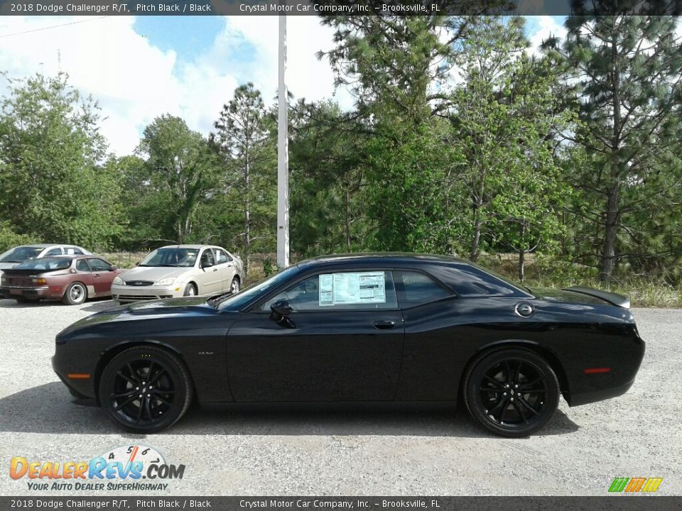 2018 Dodge Challenger R/T Pitch Black / Black Photo #2