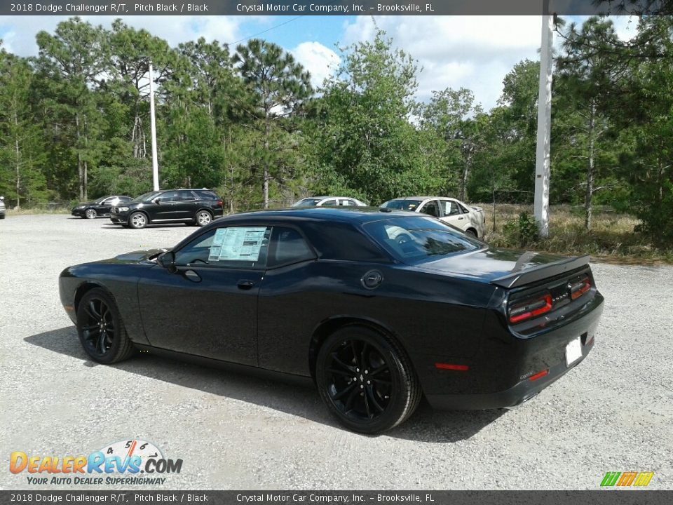 2018 Dodge Challenger R/T Pitch Black / Black Photo #3