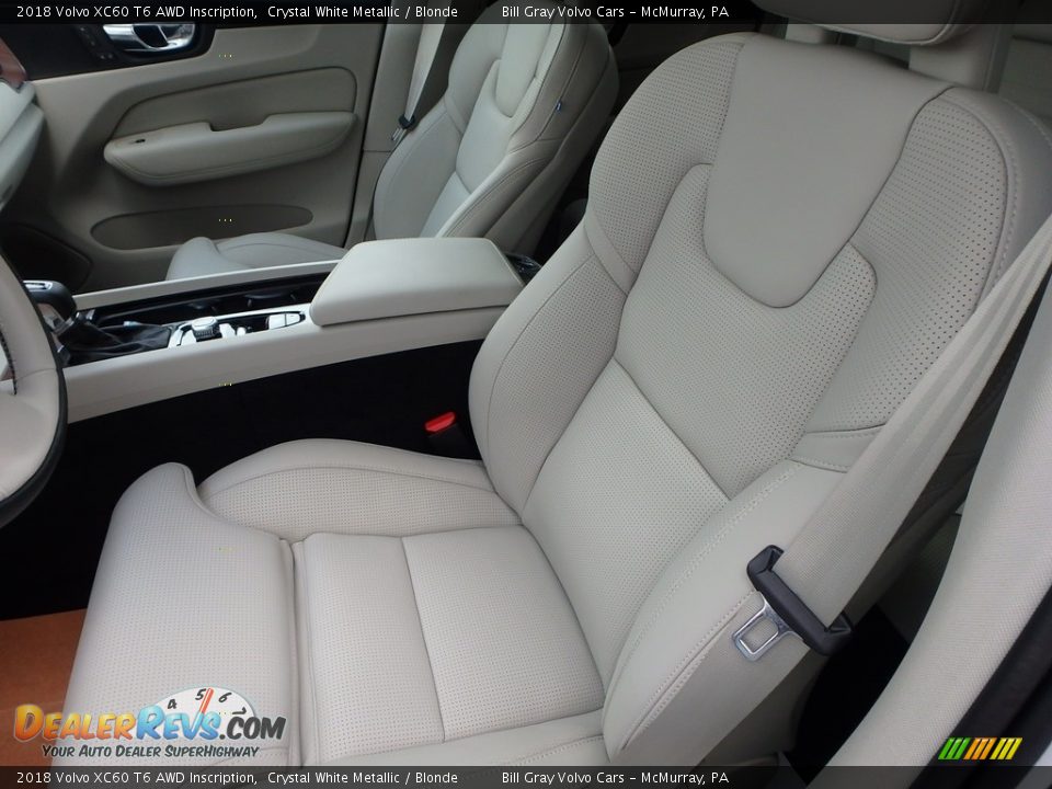 2018 Volvo XC60 T6 AWD Inscription Crystal White Metallic / Blonde Photo #7
