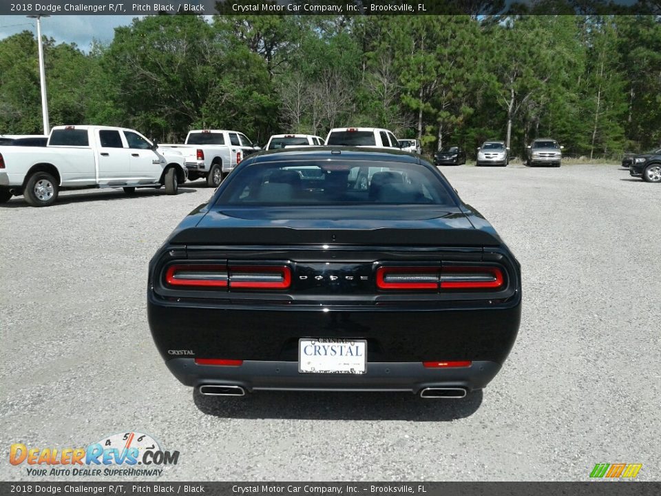 2018 Dodge Challenger R/T Pitch Black / Black Photo #4