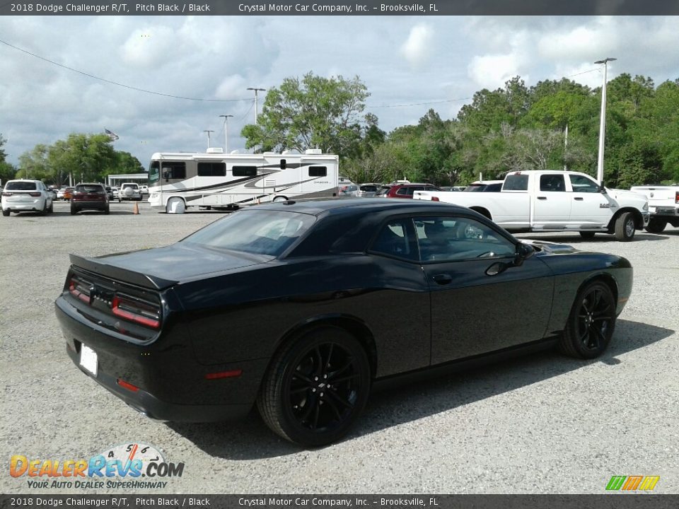 2018 Dodge Challenger R/T Pitch Black / Black Photo #5