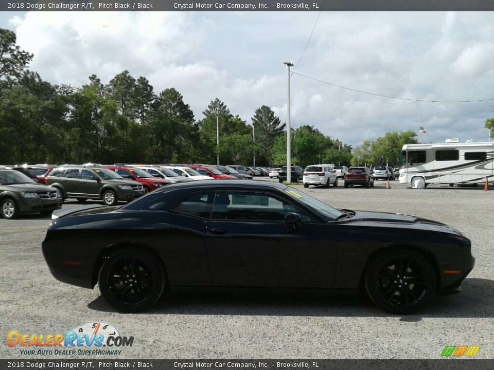 2018 Dodge Challenger R/T Pitch Black / Black Photo #6