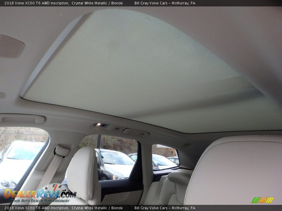 2018 Volvo XC60 T6 AWD Inscription Crystal White Metallic / Blonde Photo #12