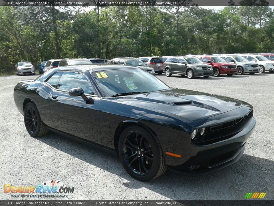 2018 Dodge Challenger R/T Pitch Black / Black Photo #7