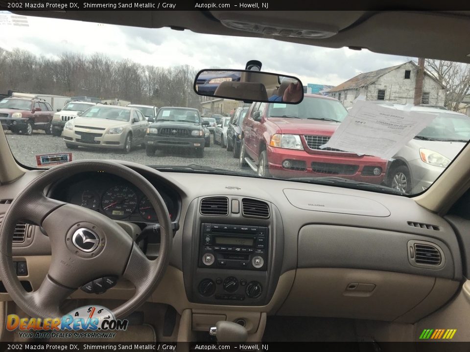 2002 Mazda Protege DX Shimmering Sand Metallic / Gray Photo #11