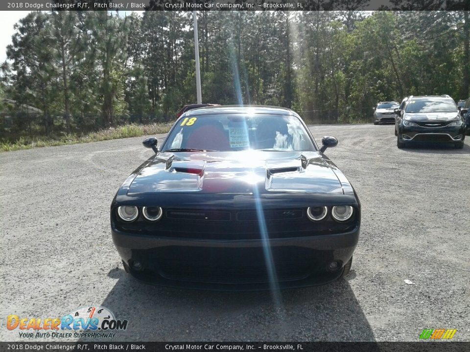 2018 Dodge Challenger R/T Pitch Black / Black Photo #8