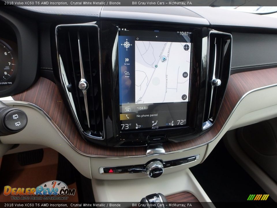 2018 Volvo XC60 T6 AWD Inscription Crystal White Metallic / Blonde Photo #14
