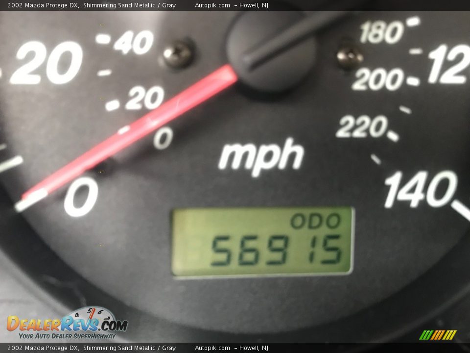 2002 Mazda Protege DX Shimmering Sand Metallic / Gray Photo #13