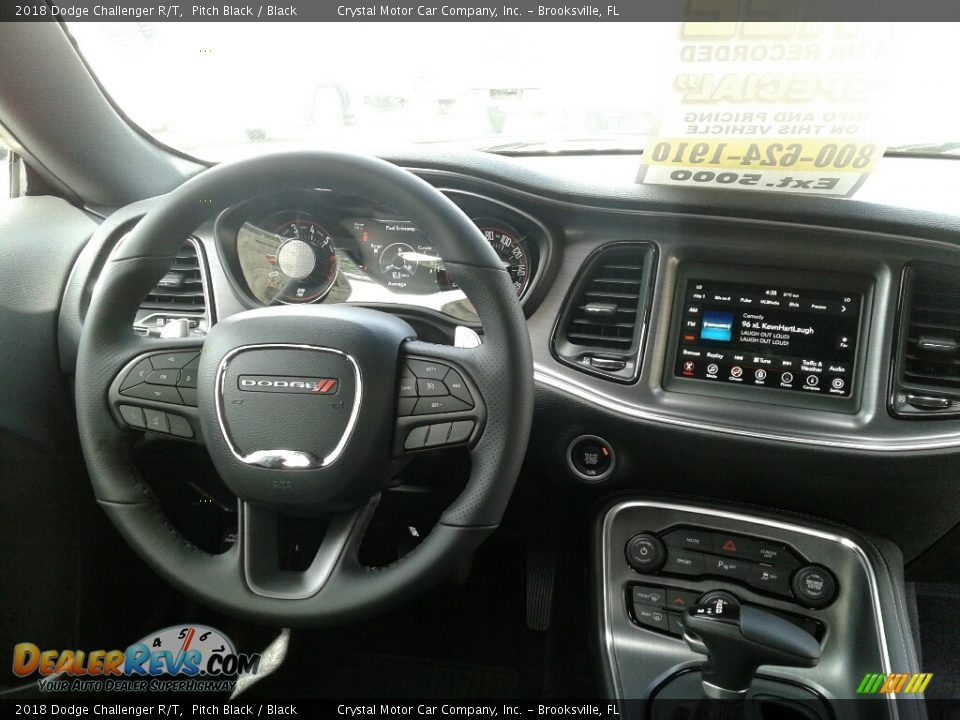 2018 Dodge Challenger R/T Pitch Black / Black Photo #13