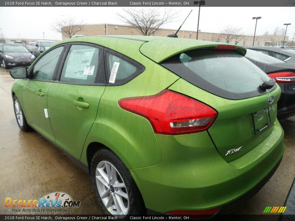 2018 Ford Focus SE Hatch Outrageous Green / Charcoal Black Photo #3