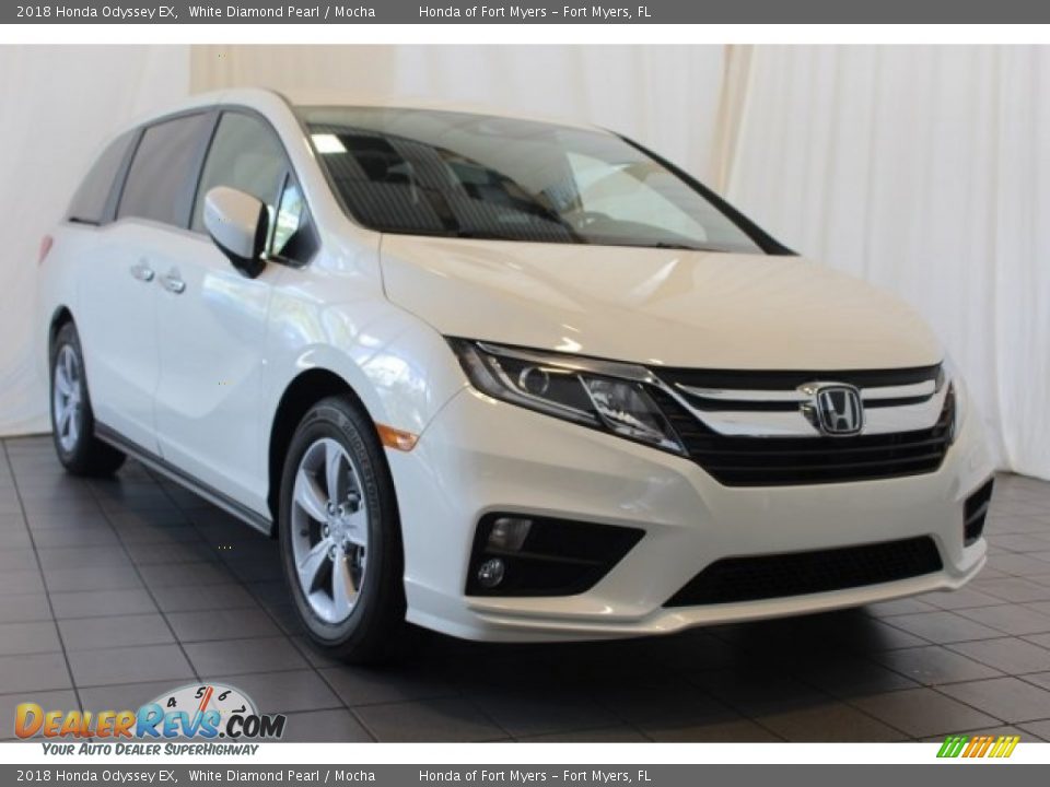 2018 Honda Odyssey EX White Diamond Pearl / Mocha Photo #2