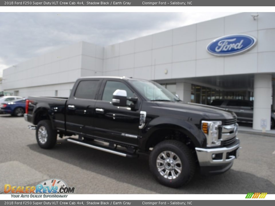 2018 Ford F250 Super Duty XLT Crew Cab 4x4 Shadow Black / Earth Gray Photo #1