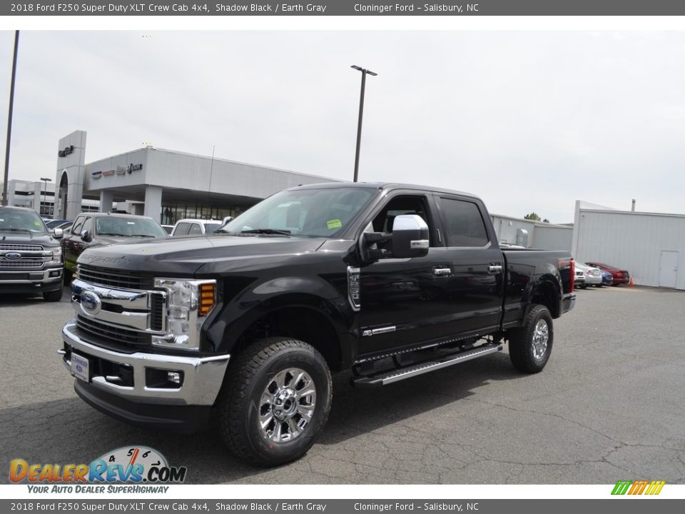 2018 Ford F250 Super Duty XLT Crew Cab 4x4 Shadow Black / Earth Gray Photo #3