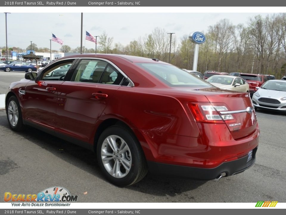 2018 Ford Taurus SEL Ruby Red / Dune Photo #21