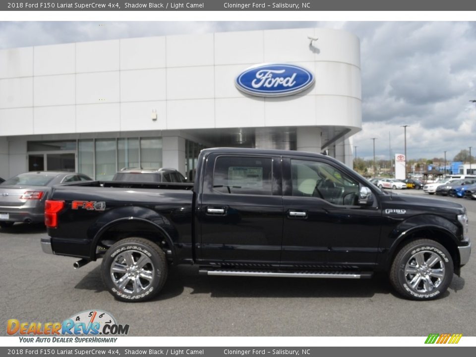 2018 Ford F150 Lariat SuperCrew 4x4 Shadow Black / Light Camel Photo #2