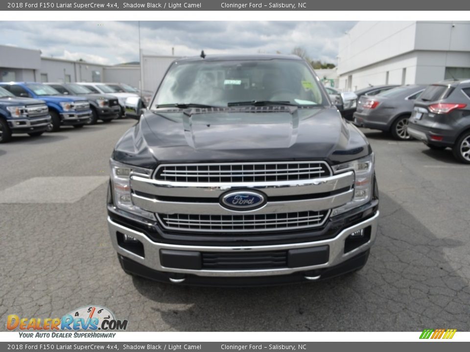 2018 Ford F150 Lariat SuperCrew 4x4 Shadow Black / Light Camel Photo #4