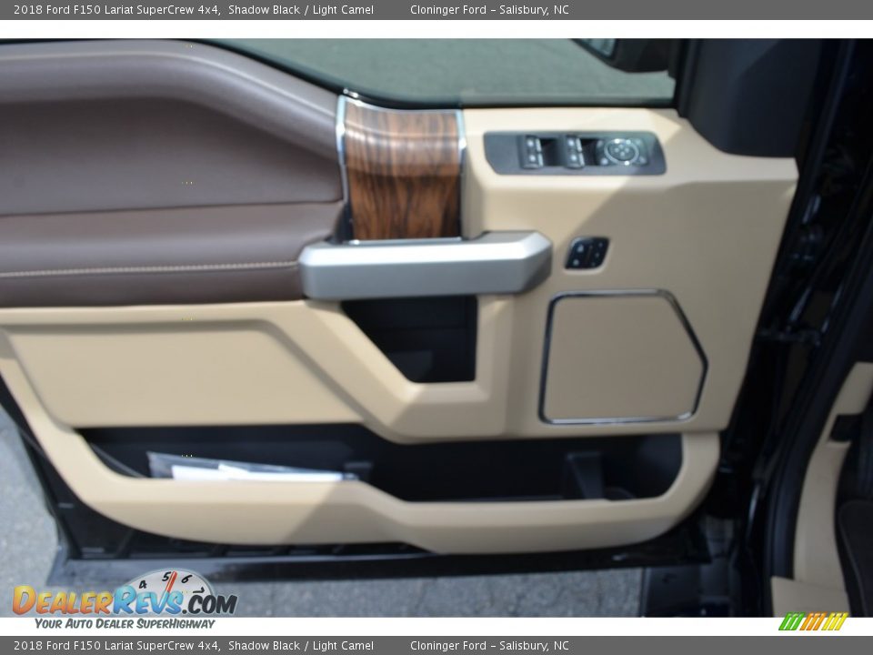2018 Ford F150 Lariat SuperCrew 4x4 Shadow Black / Light Camel Photo #7