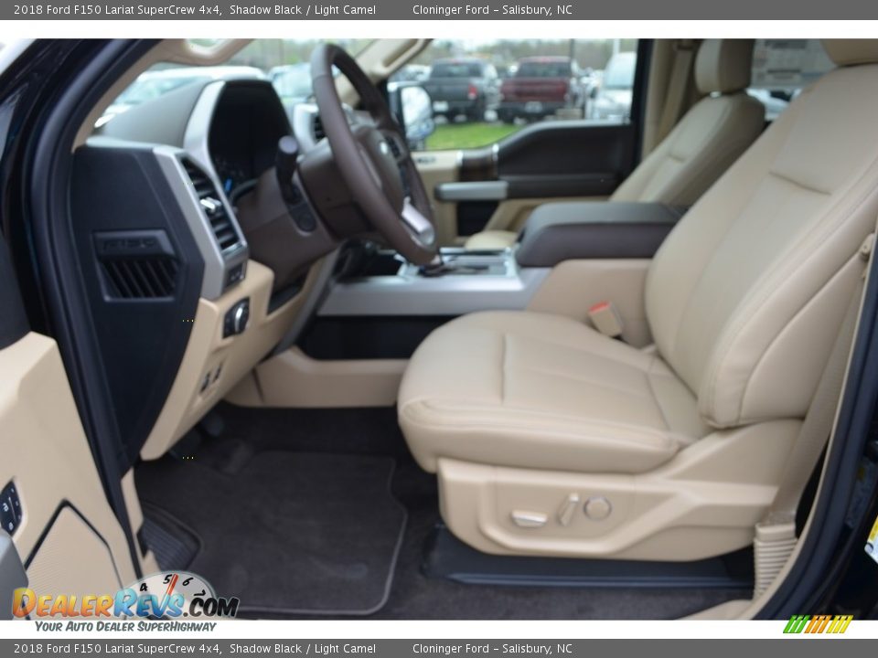 2018 Ford F150 Lariat SuperCrew 4x4 Shadow Black / Light Camel Photo #9