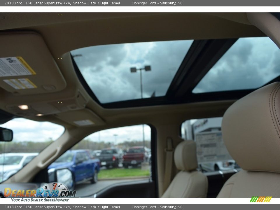 2018 Ford F150 Lariat SuperCrew 4x4 Shadow Black / Light Camel Photo #10