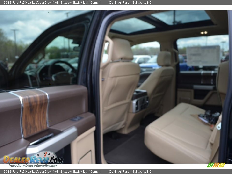 2018 Ford F150 Lariat SuperCrew 4x4 Shadow Black / Light Camel Photo #11