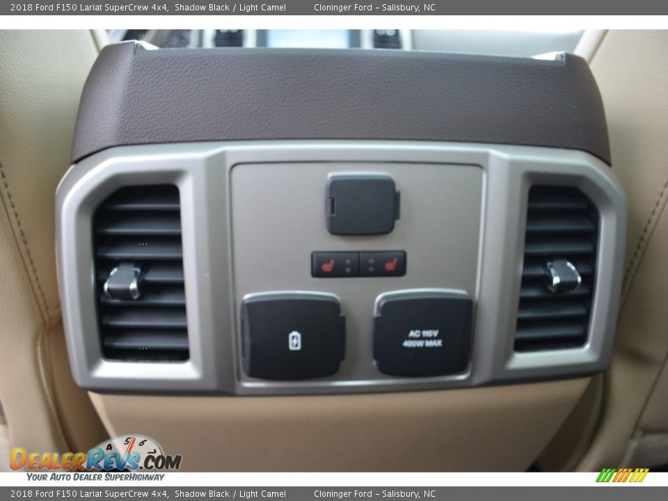 2018 Ford F150 Lariat SuperCrew 4x4 Shadow Black / Light Camel Photo #12