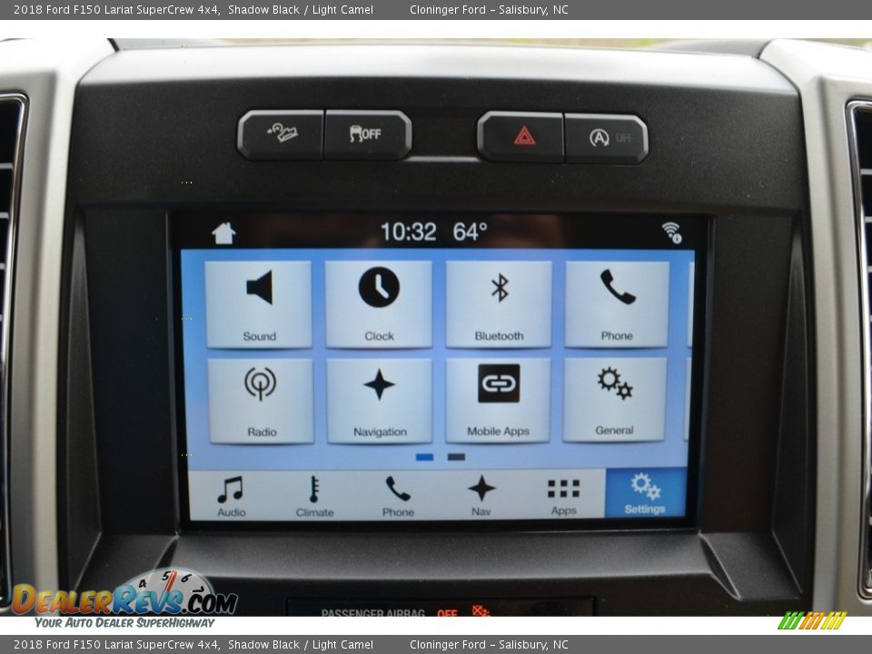 2018 Ford F150 Lariat SuperCrew 4x4 Shadow Black / Light Camel Photo #14