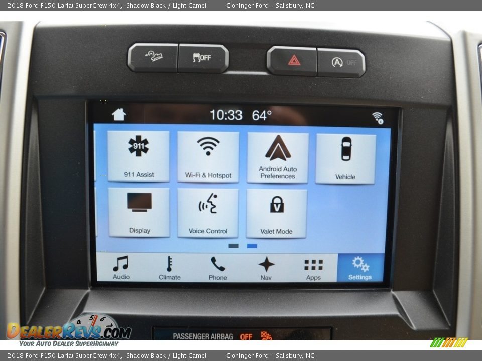 2018 Ford F150 Lariat SuperCrew 4x4 Shadow Black / Light Camel Photo #15