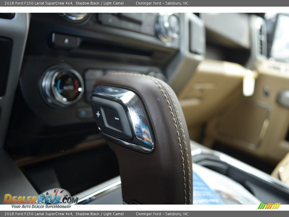 2018 Ford F150 Lariat SuperCrew 4x4 Shadow Black / Light Camel Photo #20
