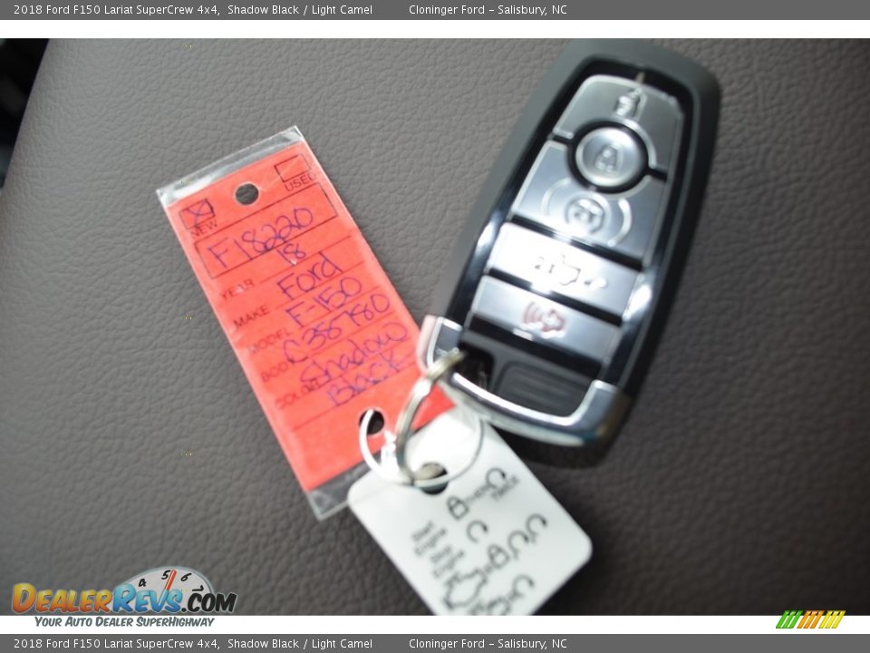 2018 Ford F150 Lariat SuperCrew 4x4 Shadow Black / Light Camel Photo #27