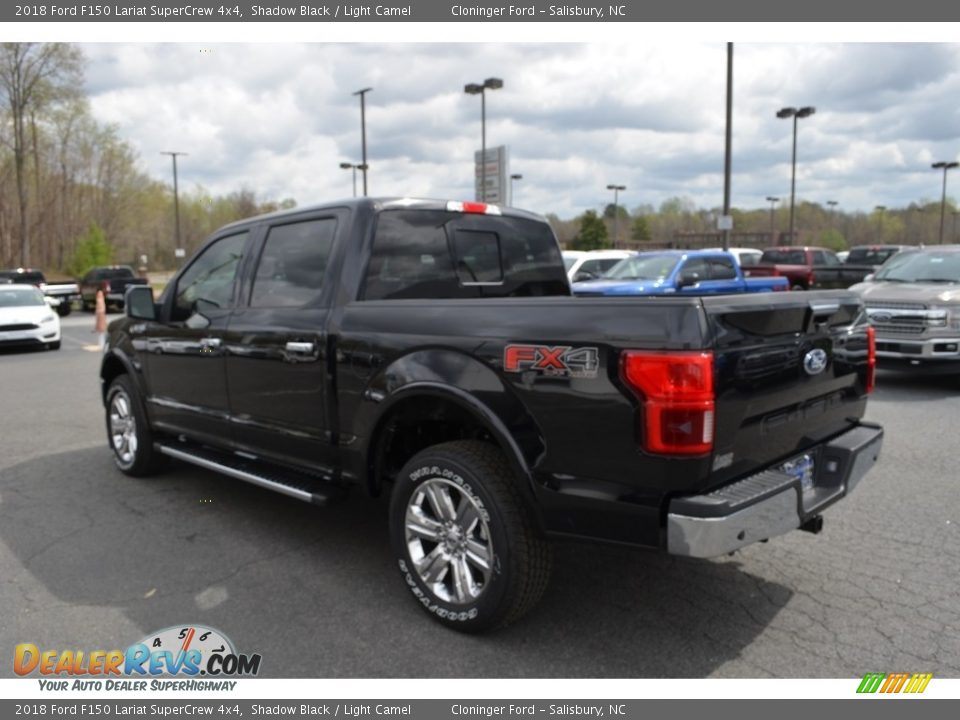 2018 Ford F150 Lariat SuperCrew 4x4 Shadow Black / Light Camel Photo #28