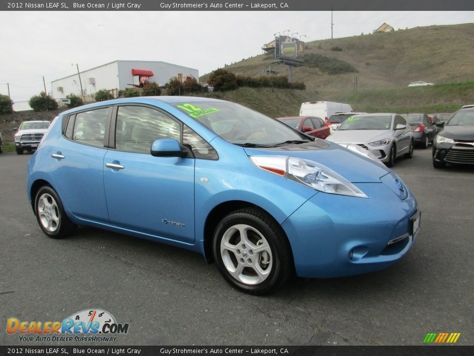 2012 Nissan LEAF SL Blue Ocean / Light Gray Photo #1