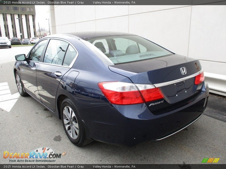 2015 Honda Accord LX Sedan Obsidian Blue Pearl / Gray Photo #3