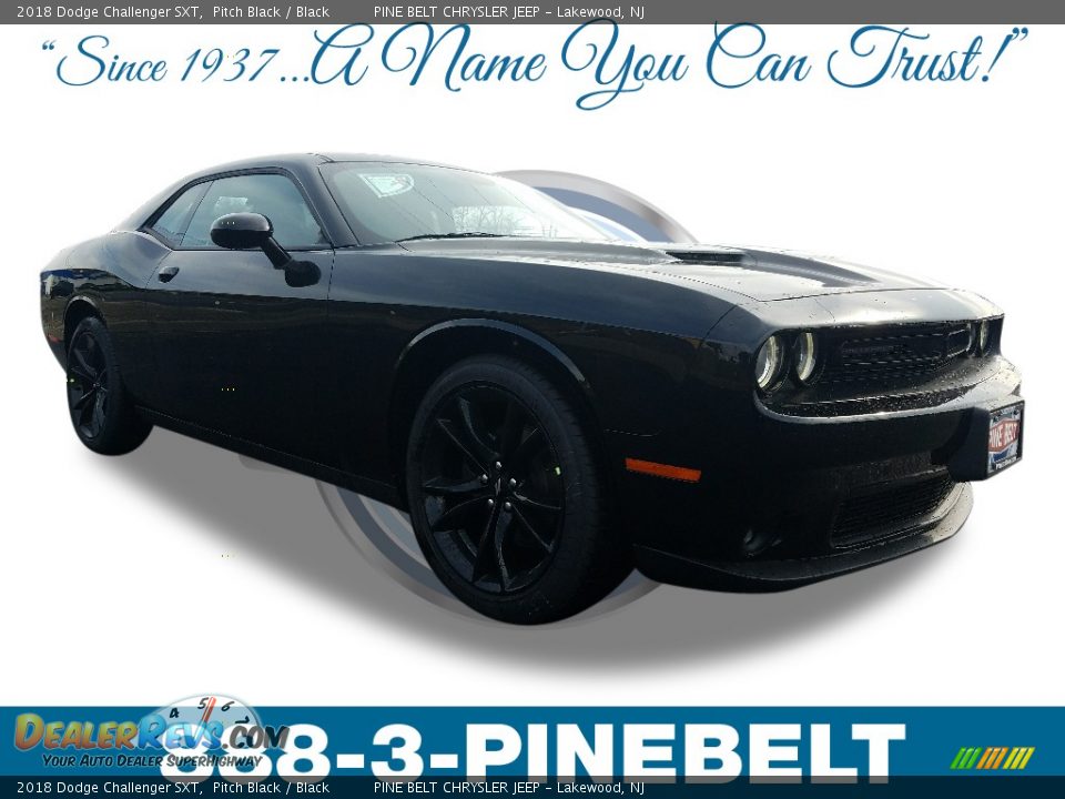 2018 Dodge Challenger SXT Pitch Black / Black Photo #1