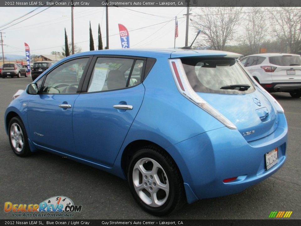 2012 Nissan LEAF SL Blue Ocean / Light Gray Photo #5
