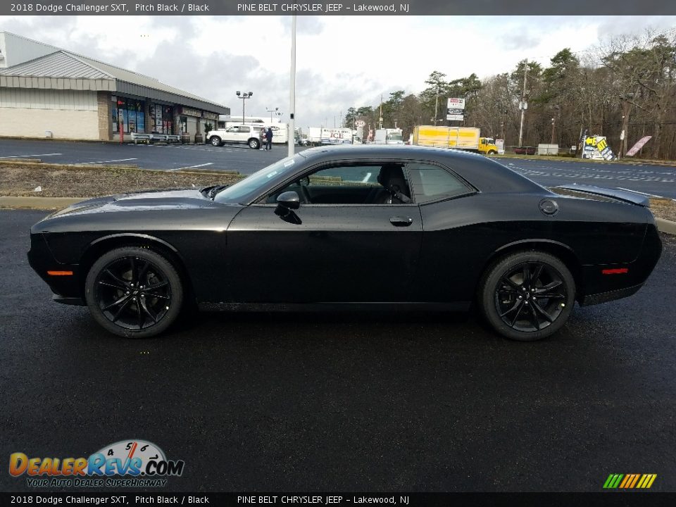 2018 Dodge Challenger SXT Pitch Black / Black Photo #3