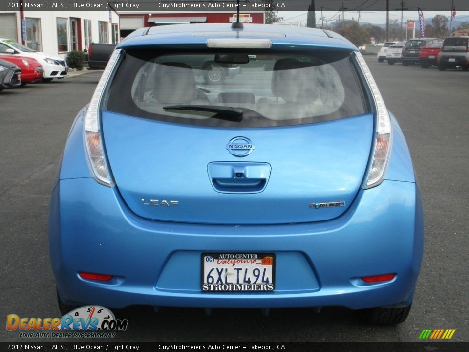 2012 Nissan LEAF SL Blue Ocean / Light Gray Photo #6