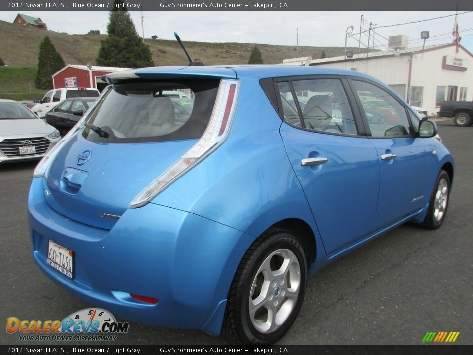 2012 Nissan LEAF SL Blue Ocean / Light Gray Photo #7