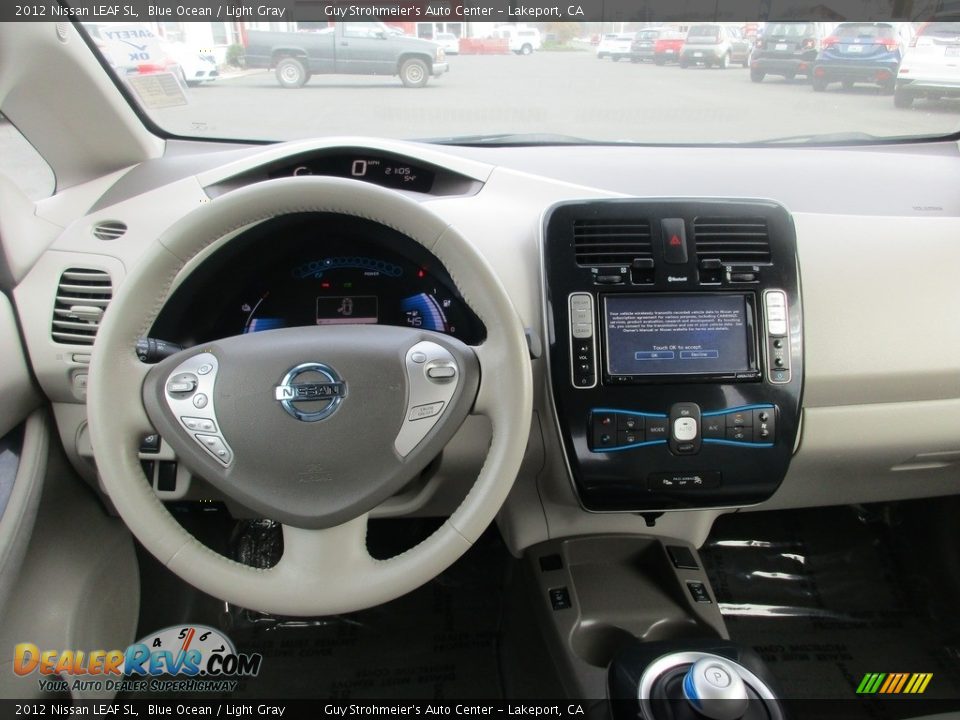 2012 Nissan LEAF SL Blue Ocean / Light Gray Photo #10